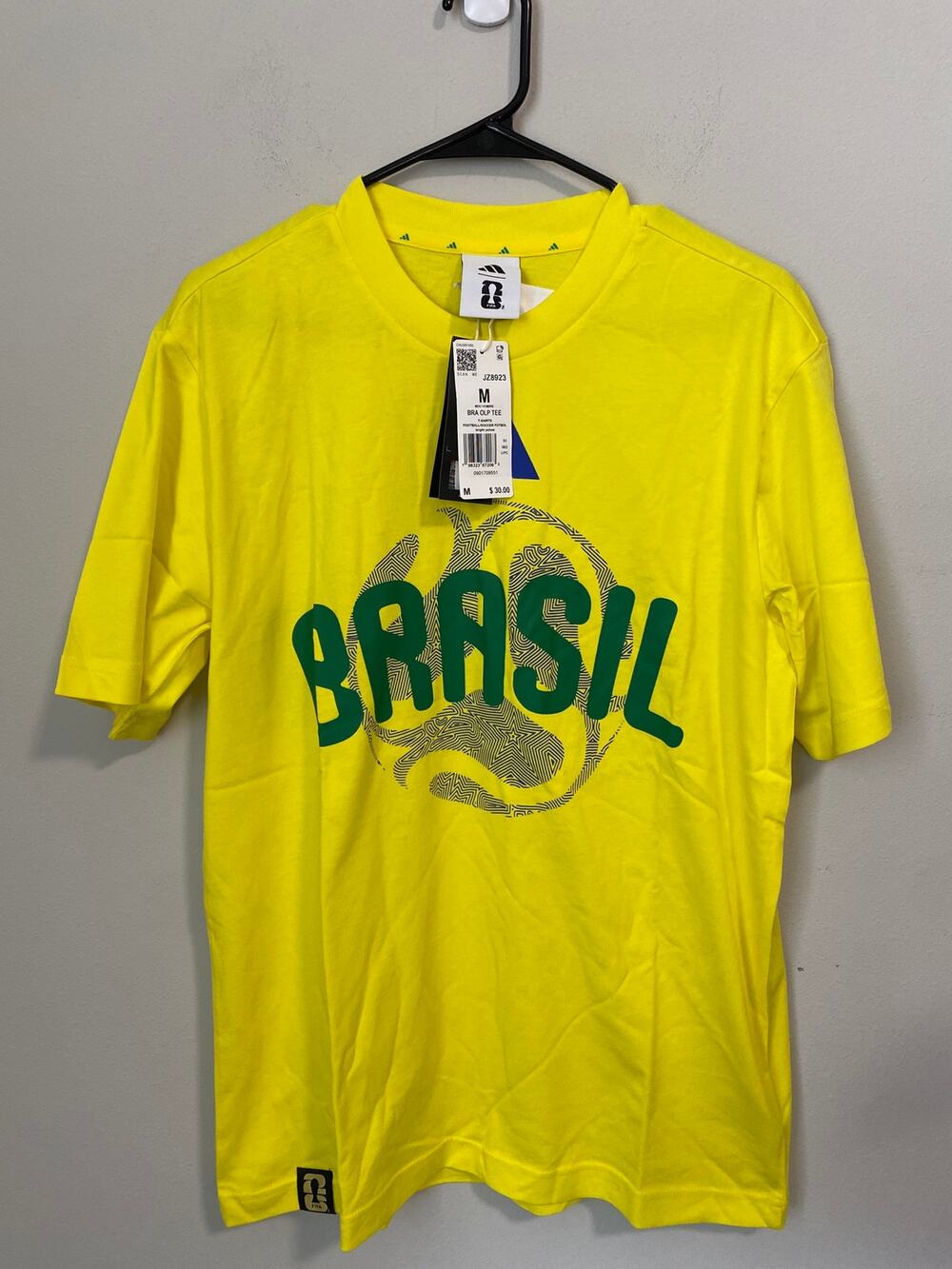 NWT Adidas Brazil FIFA World Cup 26 Graphic T-Shirt Yellow Size M